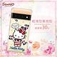 三麗鷗 Kitty Google Pixel 6 Pro 輕薄軍規防摔彩鑽手機殼-凱蒂美國派 product thumbnail 6