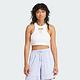 Adidas Adibrk Tank Top [IS2434] 女 短版 背心 休閒 三葉草 修身 挖背 舒適 白 product thumbnail 2