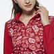 【Lynx Golf】女款遠紅外線保暖刷毛滿版Lynx印花口袋款長袖立領POLO衫-紅色 product thumbnail 9