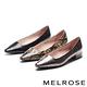 低跟鞋 MELROSE 時髦蛇紋皮革鑽飾低跟鞋－古銅 product thumbnail 7