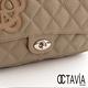 Octavia 8 真皮 - JUST FLOWER 牛皮菱格鍊條小香包 -  雪岩灰 product thumbnail 3