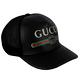 GUCCI Print 黑色皮革品牌標誌圖騰棒球帽 product thumbnail 2