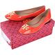 TORY BURCH RALEIGH 浮刻LOGO漆皮平底鞋(橘紅色) product thumbnail 5