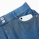 OUWEY歐薇 天絲涼感全長寬直筒針織牛仔褲(藍色；S-L)3242218605 product thumbnail 3