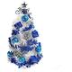 台製1尺(30cm)裝飾白聖誕樹(雪藍銀松果系)+LED20燈彩光電池 product thumbnail 2