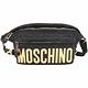 MOSCHINO LOGO 金色字母菱格衍縫尼龍胸口包/肩背包(黑色) product thumbnail 2