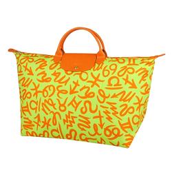 LONGCHAMP 聯名系列Jeremy Scott旅行袋(螢光黃)