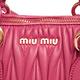 MIU MIU Matelasse’ Lux羊皮皺摺三層手提/斜背波士頓包(中-桃粉) product thumbnail 7