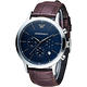 EMPORIO ARMANI Classic 都會型男計時腕錶-咖啡色x藍/43mm product thumbnail 2
