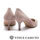 Vince Camuto 真皮質感尖頭中跟鞋-絨粉 product thumbnail 4