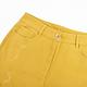 ILEY伊蕾 亮麗時髦刷破造型直筒棉質牛仔褲(芥黃色；M-XL)1224338606 product thumbnail 3