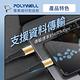 POLYWELL USB Type-C 100W 公對公 PD快充線 /槍色 /0.5M product thumbnail 6