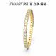 SWAROVSKI 施華洛世奇 Vittore 戒指 圓形切割, 白色, 鍍金色色調 product thumbnail 4