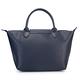 LONGCHAMP Le Pliage City 質感PVC厚帆布手提斜背小型兩用包-暮藍色 product thumbnail 3