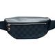 LOUIS VUITTON Damier Graphite 帆布拚牛皮字母造型斜背/腰包 (N40295-黑灰) product thumbnail 2