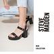 STEVE MADDEN-FREEFALL 皮革防水台粗跟涼鞋-黑色 product thumbnail 8