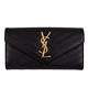 YSL 經典LOGO山形紋信封長夾 (黑色 x 金字) Monogram Saint Laurent product thumbnail 2