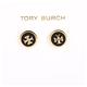 TORY BURCH Enameled Raised 雙T琺瑯蝶型穿釦黃銅耳環(黑x金) product thumbnail 4