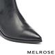 長靴 MELROSE 質感簡約純色牛皮尖頭高跟長靴－黑 product thumbnail 5