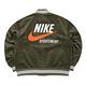 Nike 棒球外套 NSW Trends Bomber 男款 燈芯絨 綠 復古 寬鬆 刺繡 大Logo DV9998-325 product thumbnail 3