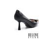 高跟鞋 HELENE SPARK 質感編織壓紋金屬飾環羊皮尖頭高跟鞋－黑 product thumbnail 4