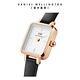 Daniel Wellington DW 手錶 Quadro Mini 15.4x18.2ｍｍ 方糖系列黑皮革小方錶(兩色任選) product thumbnail 4