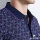 Pierre Cardin皮爾卡登 男款 品牌縮寫印花長袖POLO衫-深藍色(5225266-38) product thumbnail 7