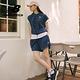 [New Balance]連帽短袖上衣_女性_藍色_WT21520NGO product thumbnail 2