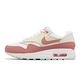 Nike 休閒鞋 Air Max 1 GS 大童 女鞋 白 米白 粉紅 氣墊 運動鞋 DZ3307-101 product thumbnail 2