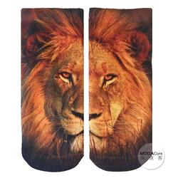 摩達客 美國進口Living Royal 獅子臉 短襪腳踝襪彈性襪動物圖案襪