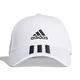 adidas 帽子 Baseball 3-Stripes Cap 男女款 愛迪達 斜紋布 抗UV 帽圍可調 白 黑 FQ5411 product thumbnail 2