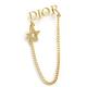 Christian Dior  DIO(R)EARRINGS 氣質垂墜星星立體LOGO針式耳環(金) product thumbnail 3