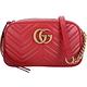 GUCCI GG Marmont 山形絎縫皮革鍊帶包(大/紅色) product thumbnail 2