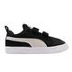 Puma 休閒鞋 Suede Light Flex V 童鞋 魔鬼氈 好穿脫 柔軟 彈性 麂皮 小童 黑 白 380732-01 product thumbnail 6