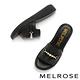 拖鞋 MELROSE 高雅氣質珍珠羊皮楔型低跟拖鞋－黑 product thumbnail 5