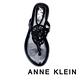 ANNE KLEIN-ALLTHEWAY 經典品牌圖飾 清涼顯瘦夾腳拖鞋-鏡黑 product thumbnail 6