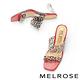 拖鞋 MELROSE 魅力時髦一字透明膠片造型方頭高跟拖鞋－咖 product thumbnail 5