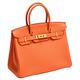 HERMES 經典BIRKIN系列Togo牛皮金釦手提柏金包(橘-30CM) product thumbnail 2