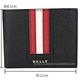 BALLY TEVYE 經典紅白條紋黑色六卡對折短夾 product thumbnail 6