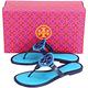 TORY BURCH MILLER 簍空雙T飾流蘇涼鞋(藍色) product thumbnail 5