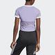 Adidas Tee [IC8807] 女 短袖 上衣 兩件式 亞洲版 復古 休閒 修身 三葉草 舒適 紫白 product thumbnail 3