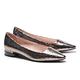 低跟鞋 MELROSE 時髦蛇紋皮革鑽飾低跟鞋－古銅 product thumbnail 2