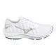 MIZUNO WAVE RIDER25 WAVEKNIT SW女慢跑鞋-4E J1GD217701 白灰綠 product thumbnail 2