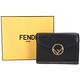 FENDI Micro Trifold FF 小牛皮三折釦式短夾(黑色) product thumbnail 5