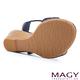 MAGY 簍空花瓣水鑽造型楔型 女 涼鞋 藍色 product thumbnail 6