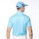 【Lynx Golf】男款吸排抗UV合身版Lynx英文圖樣短袖立領POLO衫/高爾夫球衫-水藍色 product thumbnail 4