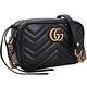 GUCCI GG Marmont 迷你款 山形絎縫皮革相機包(黑色) product thumbnail 3