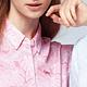 【Lynx Golf】女款吸濕排汗領尖扣設計葉子印花短袖POLO衫-粉色 product thumbnail 4
