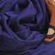 MOSCHINO品牌TOY小熊LOGO義大利製羊毛混蠶絲披肩/圍巾(藍紫色) product thumbnail 6