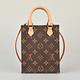 LV M69442 PETIT SAC PLAT花紋LOGO Monogram帆布手提斜背包(咖啡) product thumbnail 3